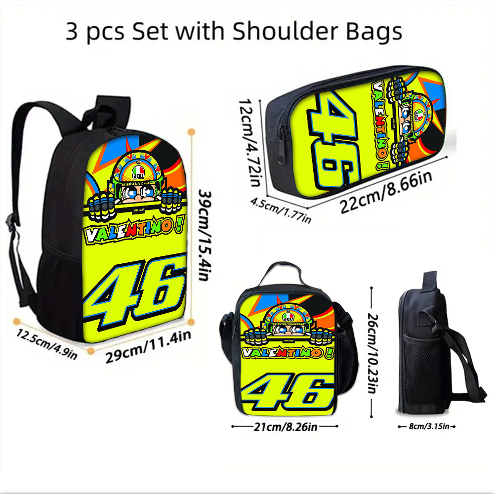 Motorcycle Gear Backpack - Motorcycle racer #46 Child School Backpack