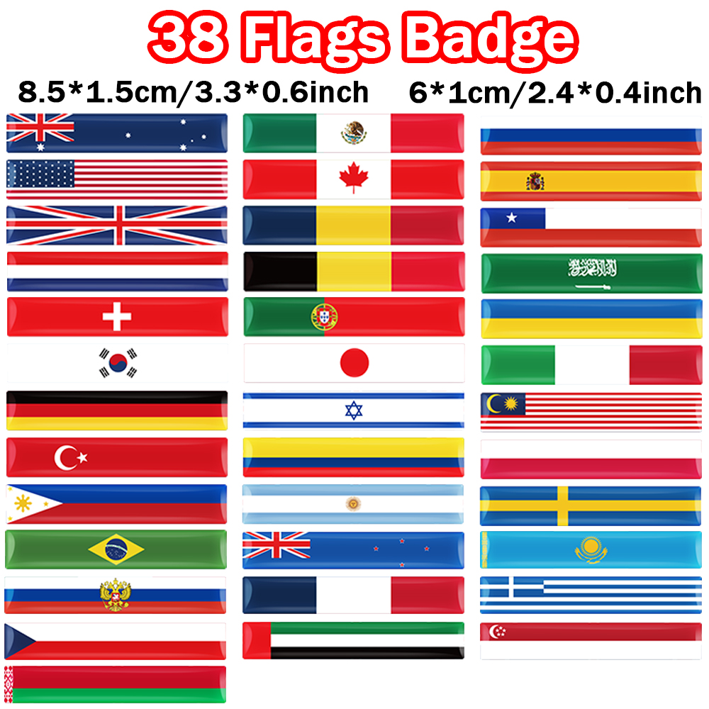 4pcs 3D Epoxy Flag Badge Auto  - Motorcycle Gear Auto recensione e prezzo