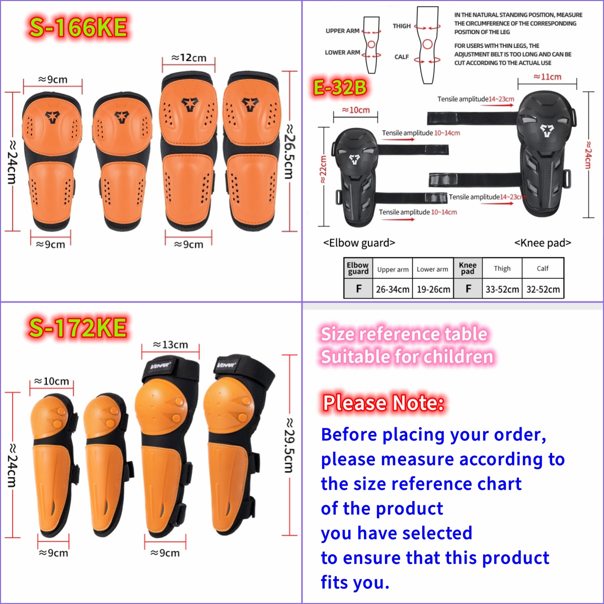 VEMAR Children Knee and Elbow  - Motorcycle Gear Kids recensione e prezzo