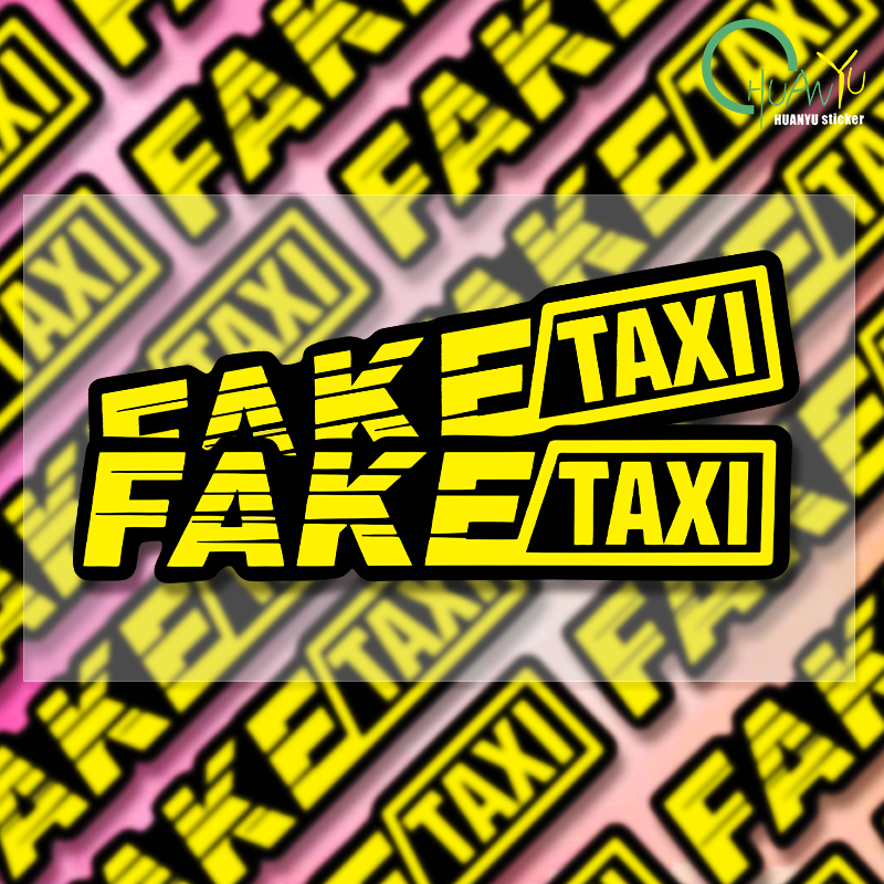 Yellow Fake Taxi Logo Pvc Wate - Motorcycle Gear Auto recensione e prezzo