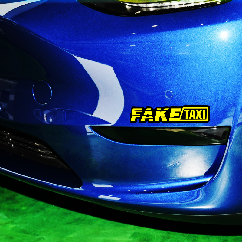 Yellow Fake Taxi Logo Pvc Wate - Motorcycle Gear Auto recensione e prezzo