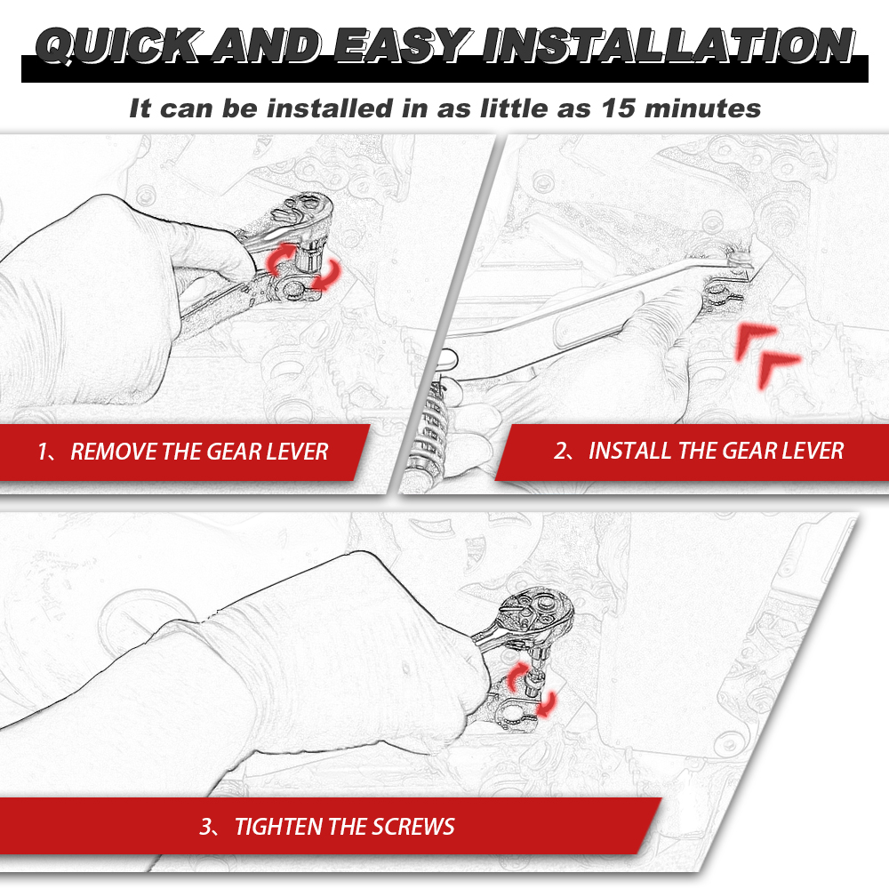 CNC Aluminum Shift lever Motor - Motorcycle Gear Shift recensione e prezzo