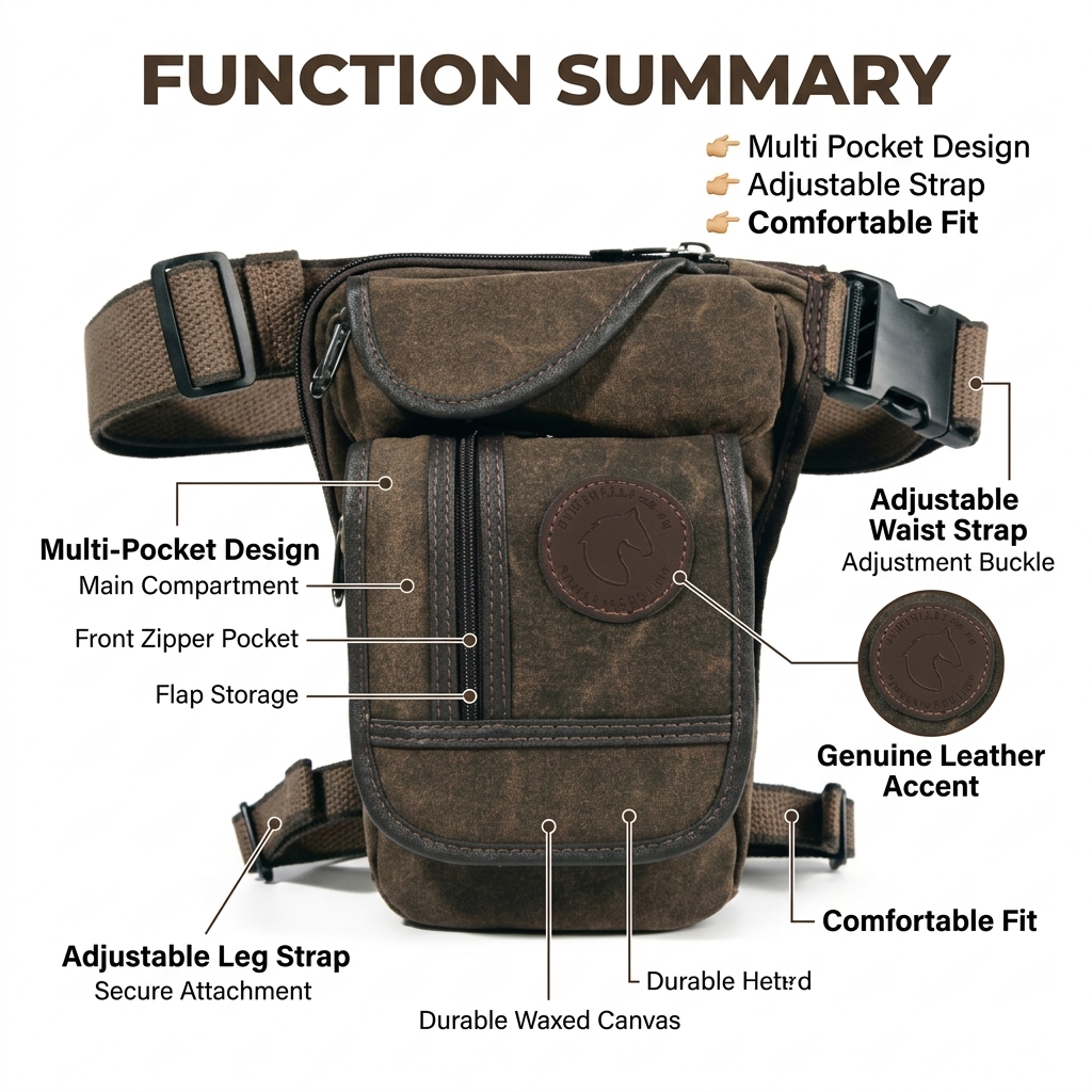 Motorcycle Drop Leg Bag Men Ca - Motorcycle Gear Backpack recensione e prezzo